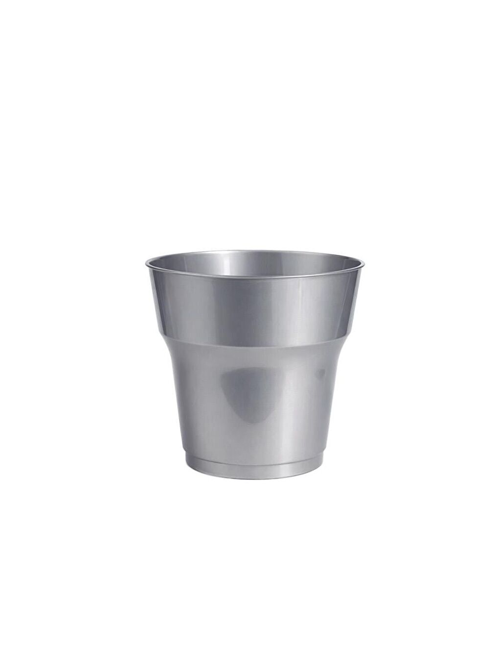 Gri Kristal Plastik Bardak Meşrubat Bardağı Gümüş 25'li-1