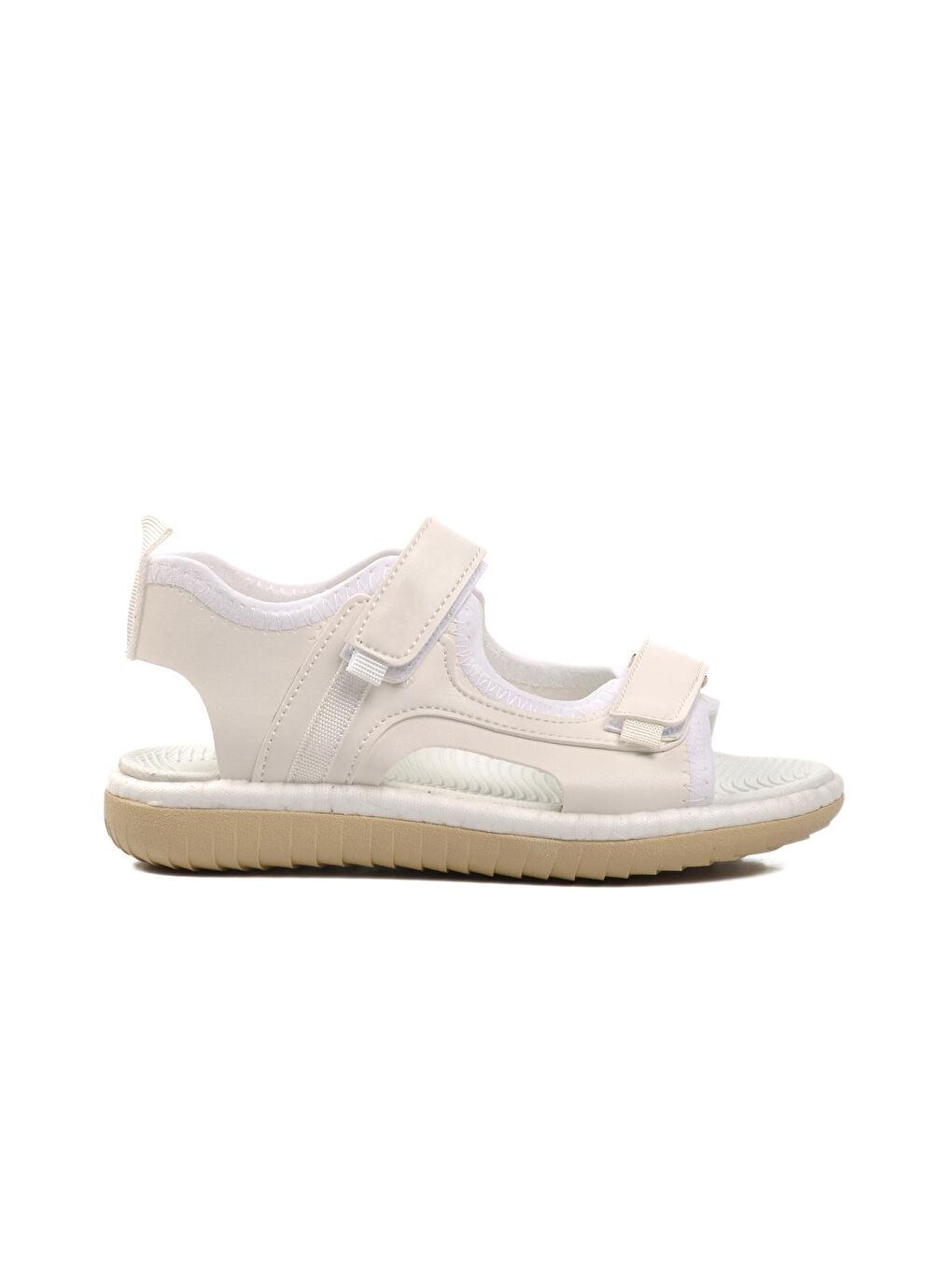 Beyaz Ortopedik Cırtlı Çocuk Sandalet 24-996-F