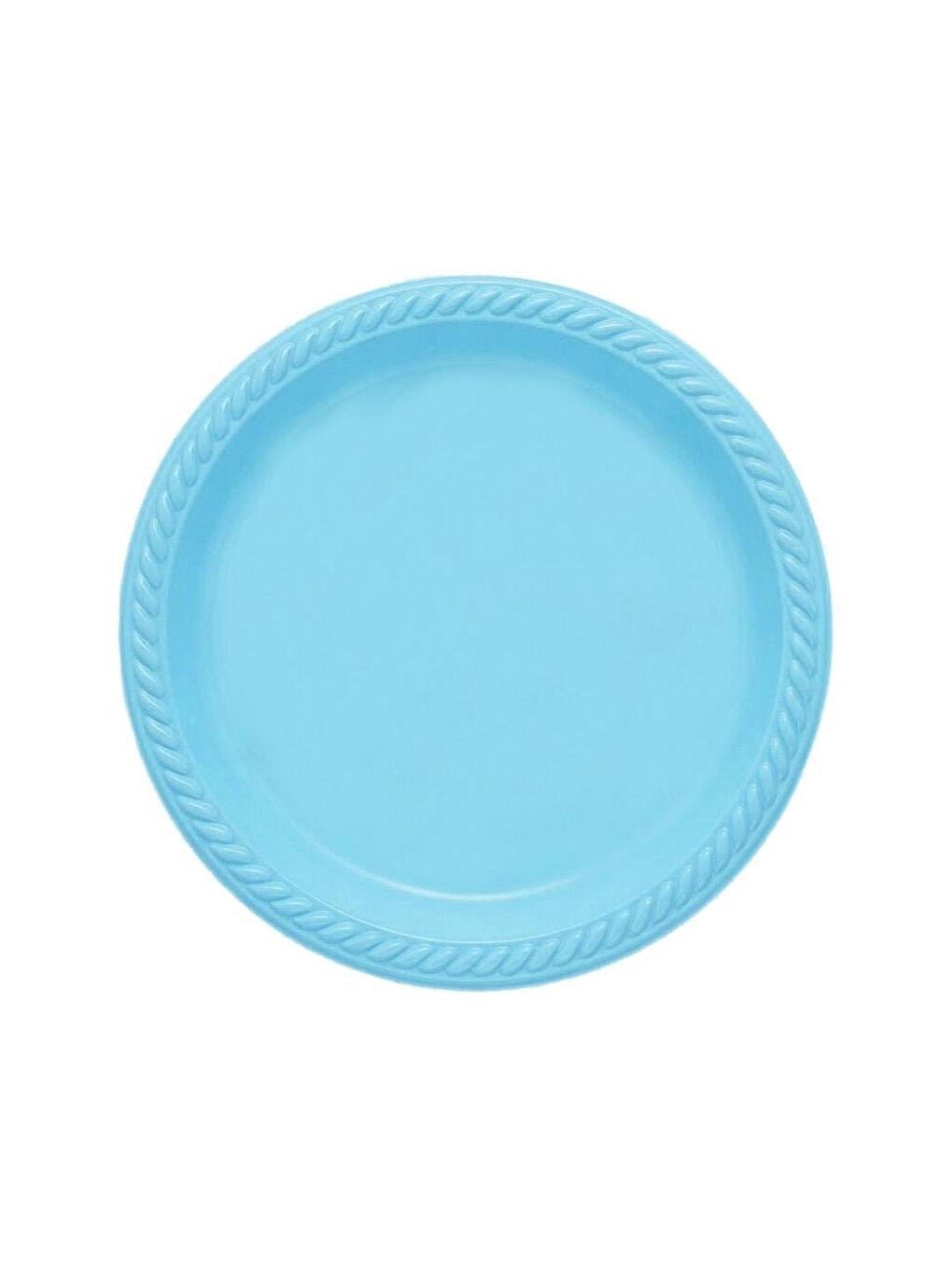 Plastik Tabak Doğum Günü Parti Tabağı Açık Mavi 21 cm 25'li-2