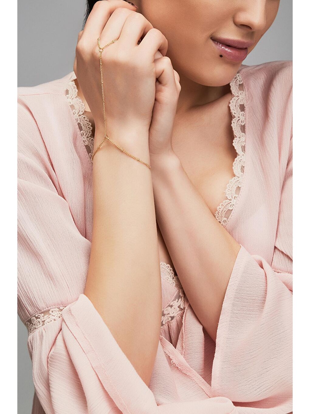 Sarı Altın Kaplama Zincirli Şahmeran Bileklik