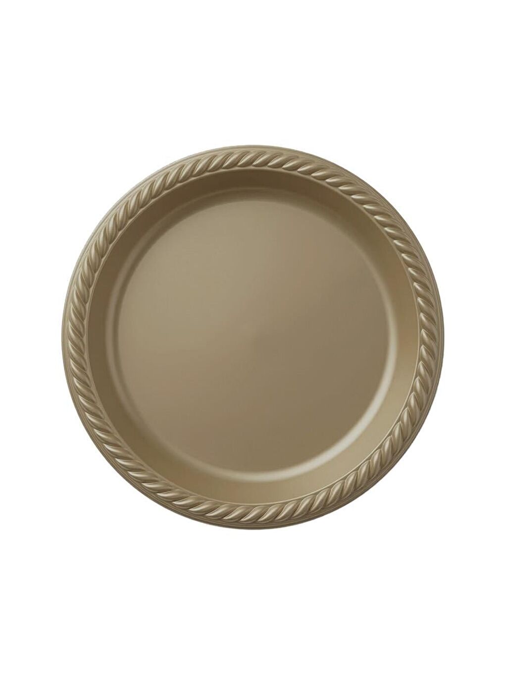 Sarı Plastik Tabak Doğum Günü Parti Tabağı Altın 21 cm 25'li-2