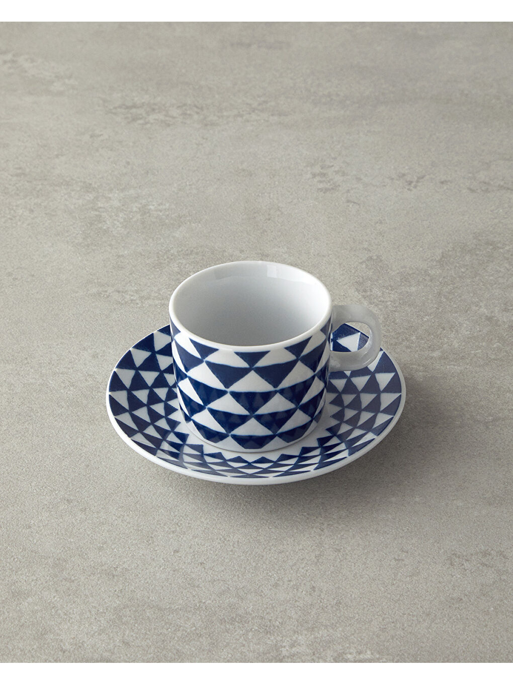 Trin Porselen Kahve Fincan Takımı 4 Parça 2 Kişilik Lacivert-1