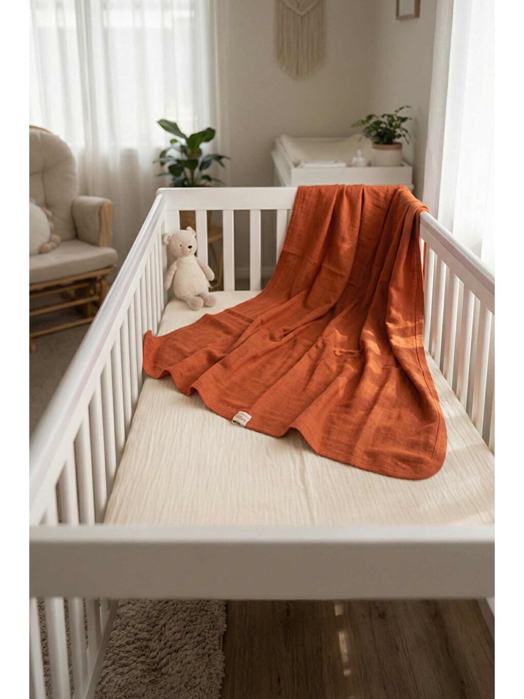 Kahverengi Müslin Blanket Battaniye