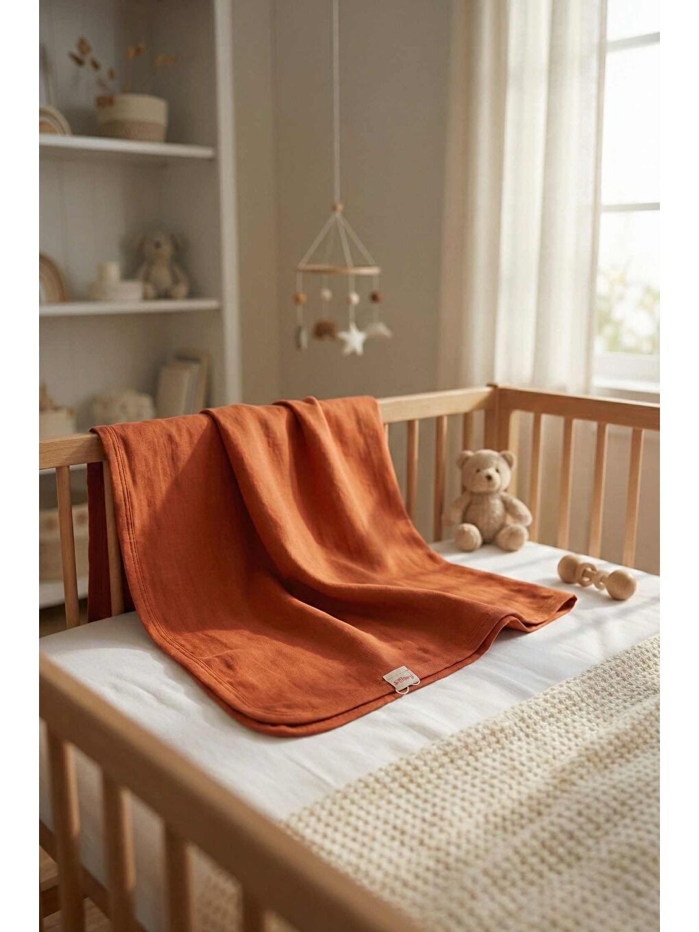 Kahverengi Müslin Blanket Battaniye-2