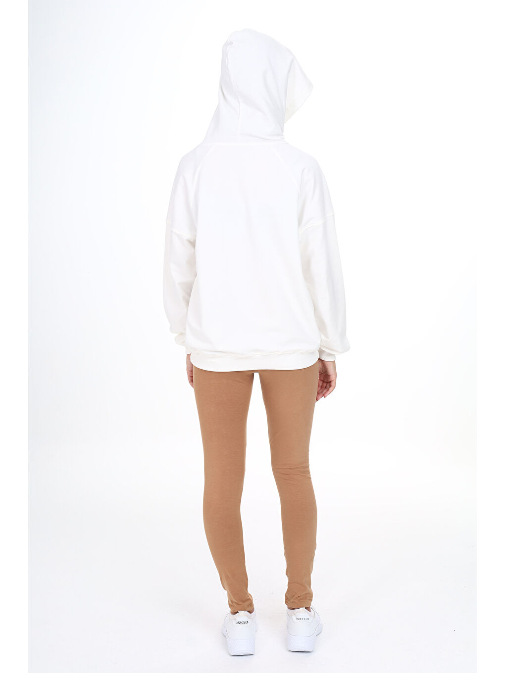 Ekru Kız Çocuk Baskılı Taytlı Takım-5