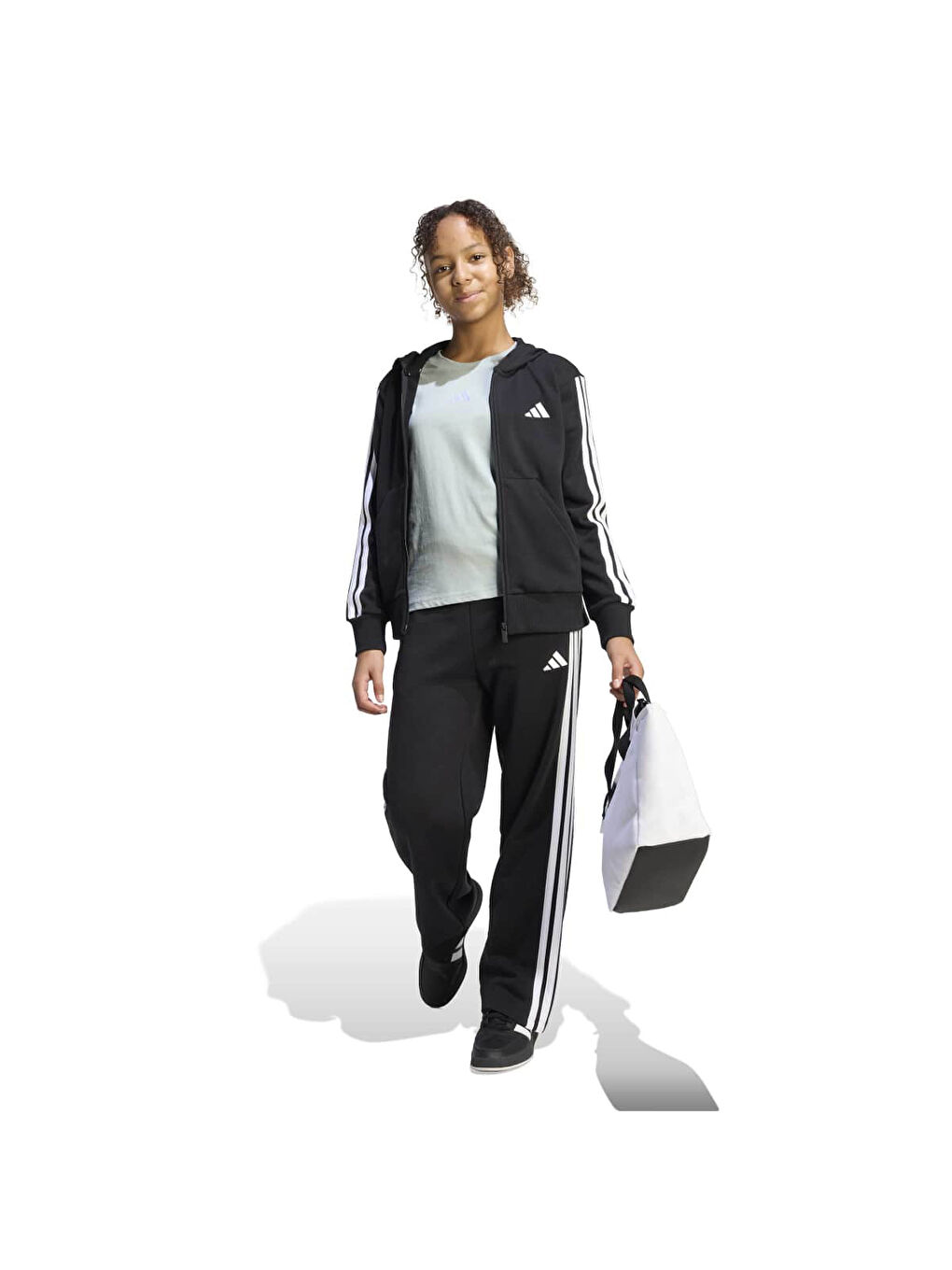 Essentials Çocuk Yeşil Yuvarlak Yaka Tişört-3