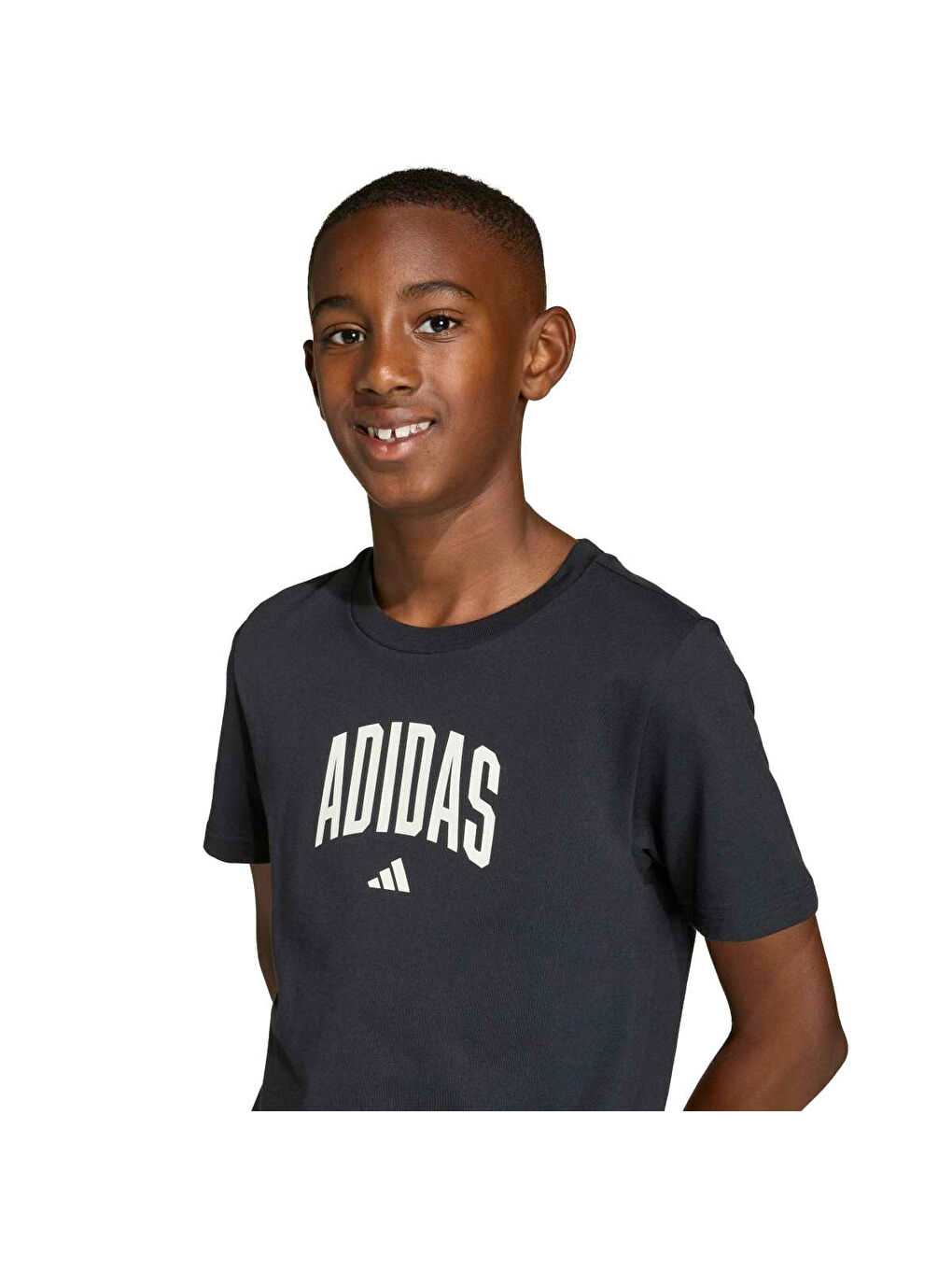 Collegiate Graphic Çocuk Siyah Yuvarlak Yaka Tişört-2