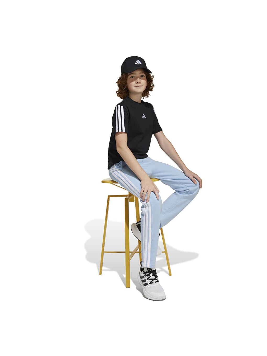 Essentials Çocuk Siyah Yuvarlak Yaka Tişört-3