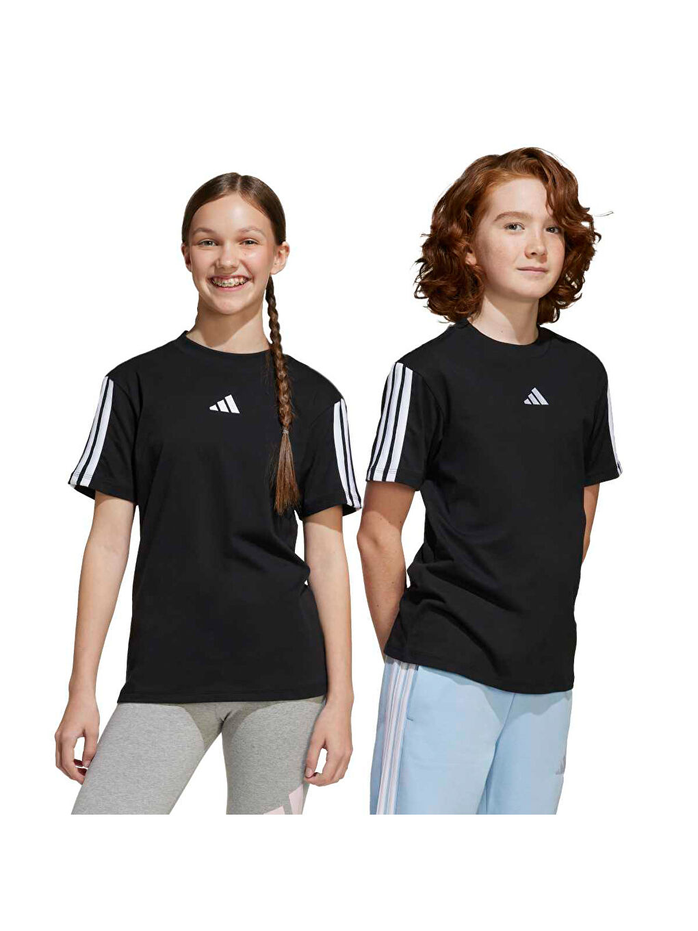 Essentials Çocuk Siyah Yuvarlak Yaka Tişört-4