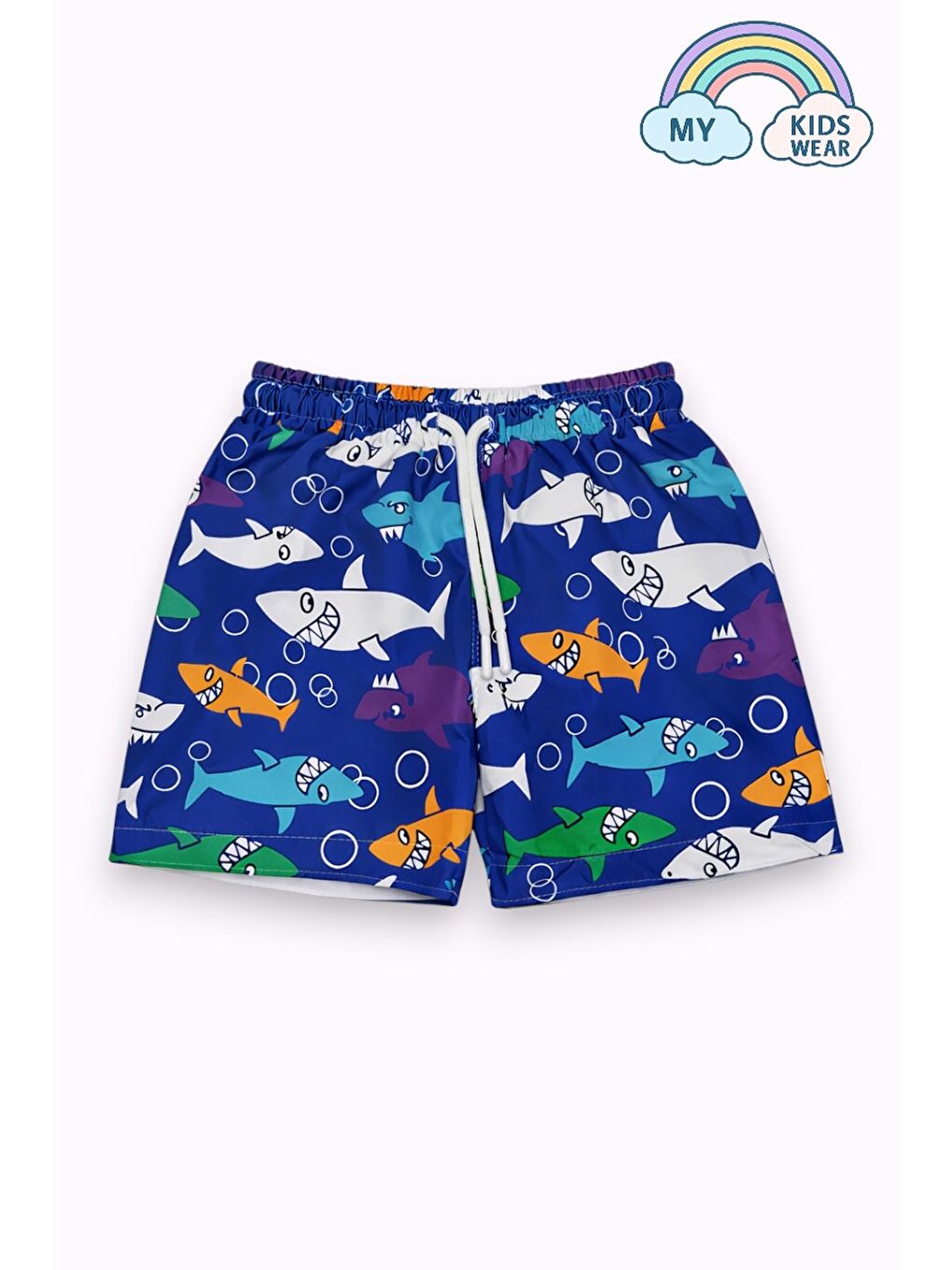 Beyaz Erkek Çocuk Degrade Desenli Deniz Şortu 2’li Set 3-16 Yaş 12421-2