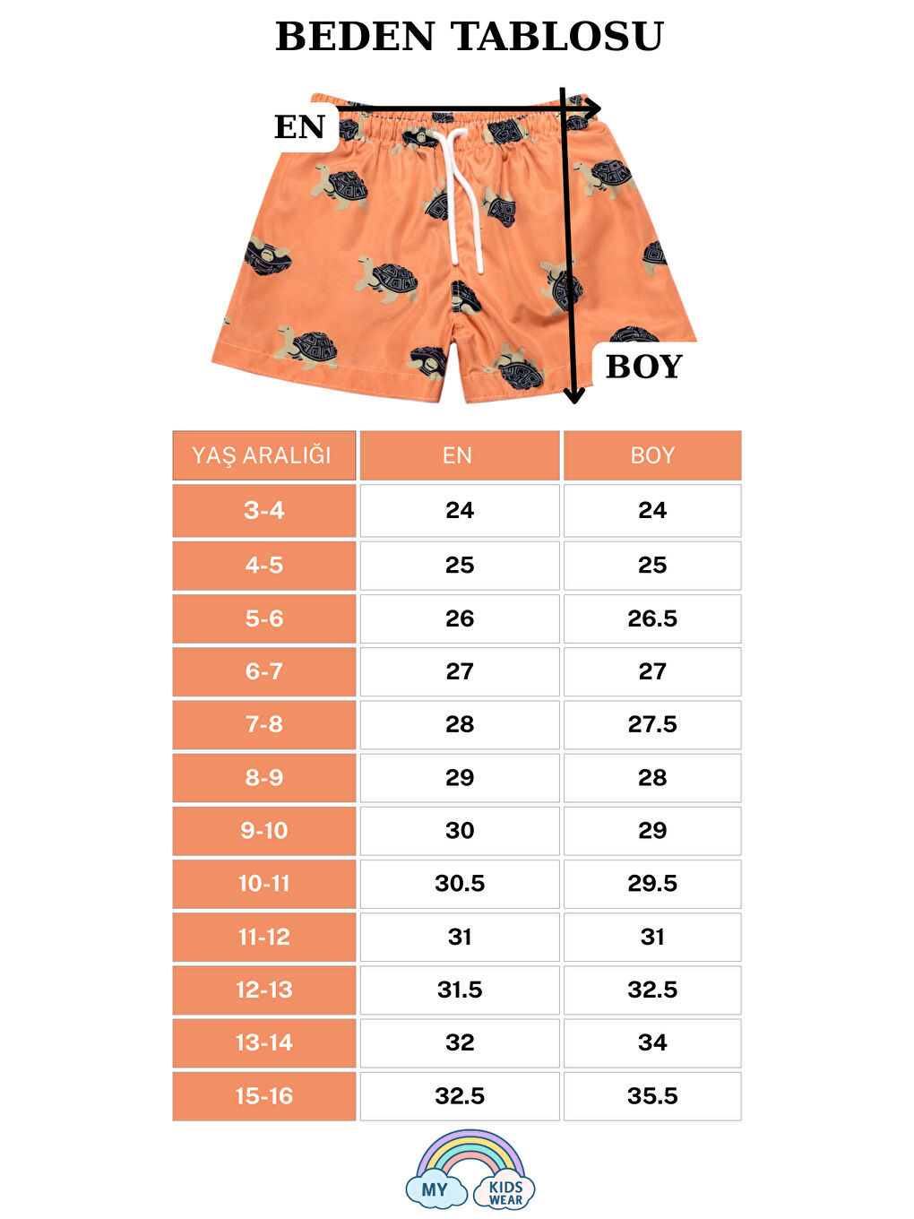 Beyaz Erkek Çocuk Degrade Desenli Deniz Şortu 2’li Set 3-16 Yaş 12421-3