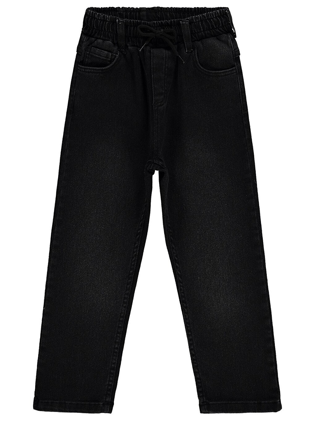 Boys Beli Lastikli Jogger 10-13 Yaş Pantolon Jean - Siyah
