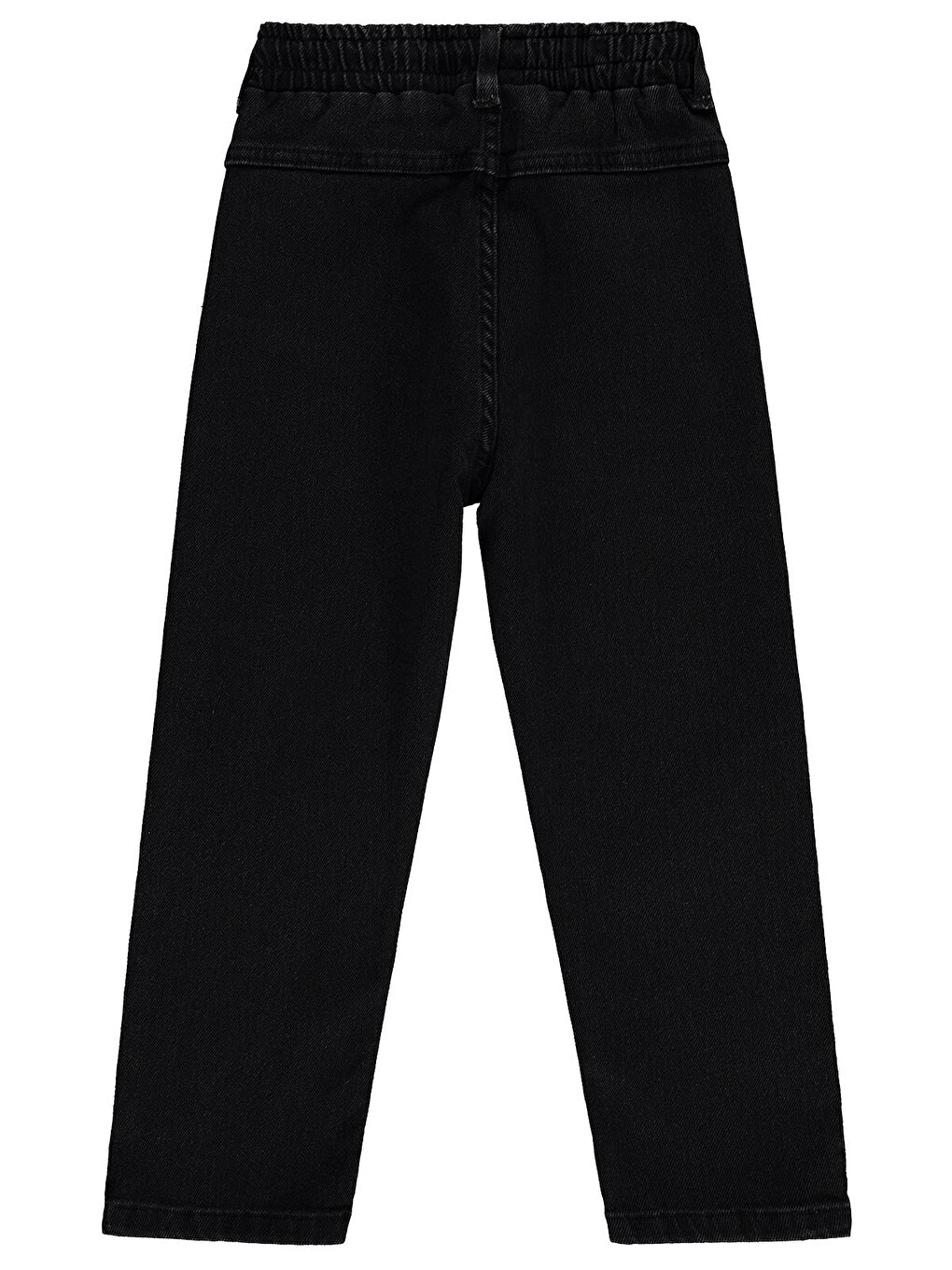 Boys Beli Lastikli Jogger 10-13 Yaş Pantolon Jean - Siyah-1