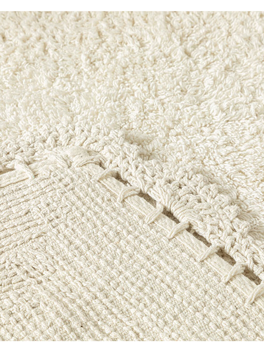 Ekru Mia Pamuklu Banyo Paspası Seti Krem-2