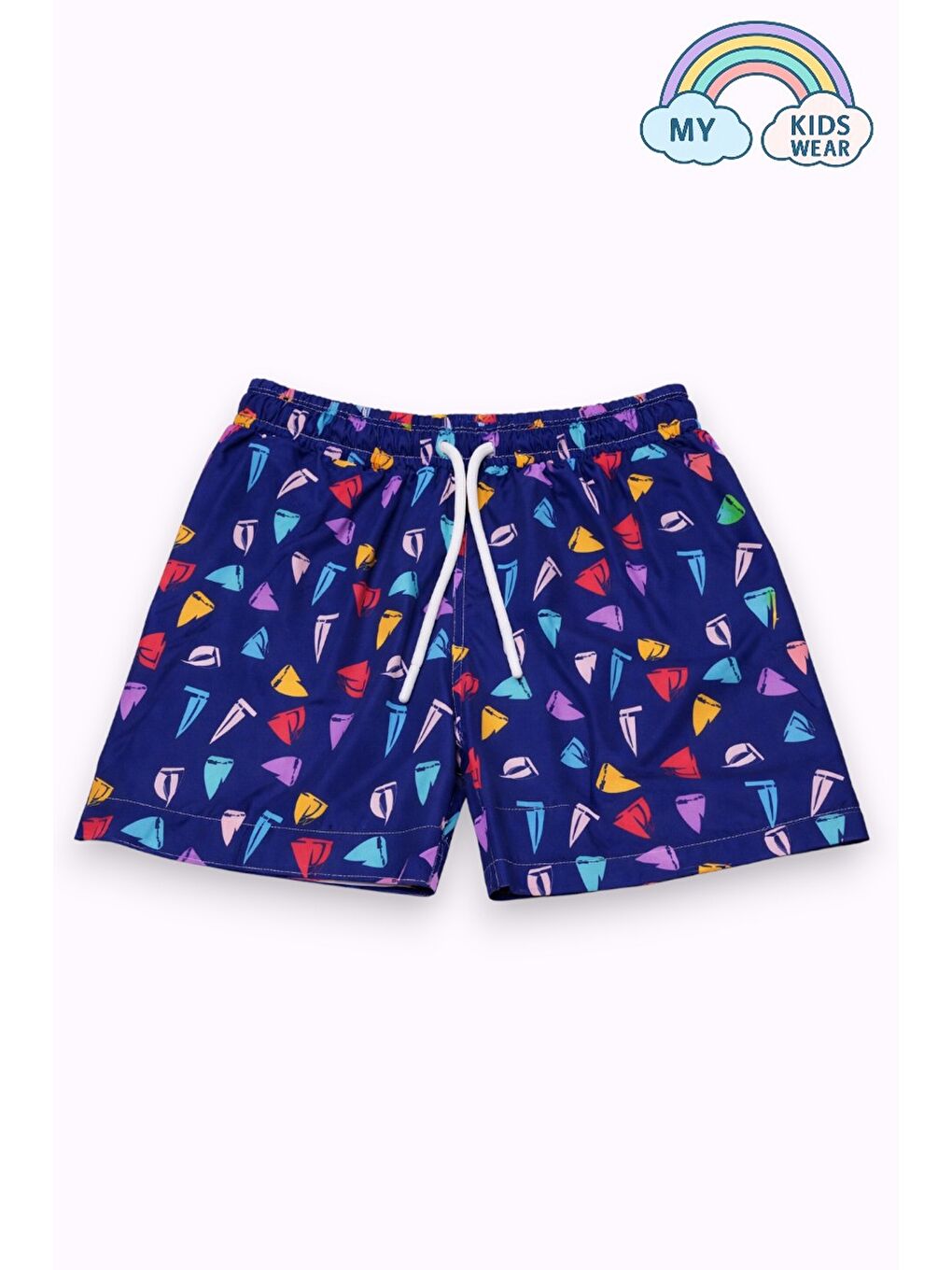 Lacivert Erkek Çocuk Degrade Desenli Deniz Şortu 2’li Set 3-16 Yaş 12423-1