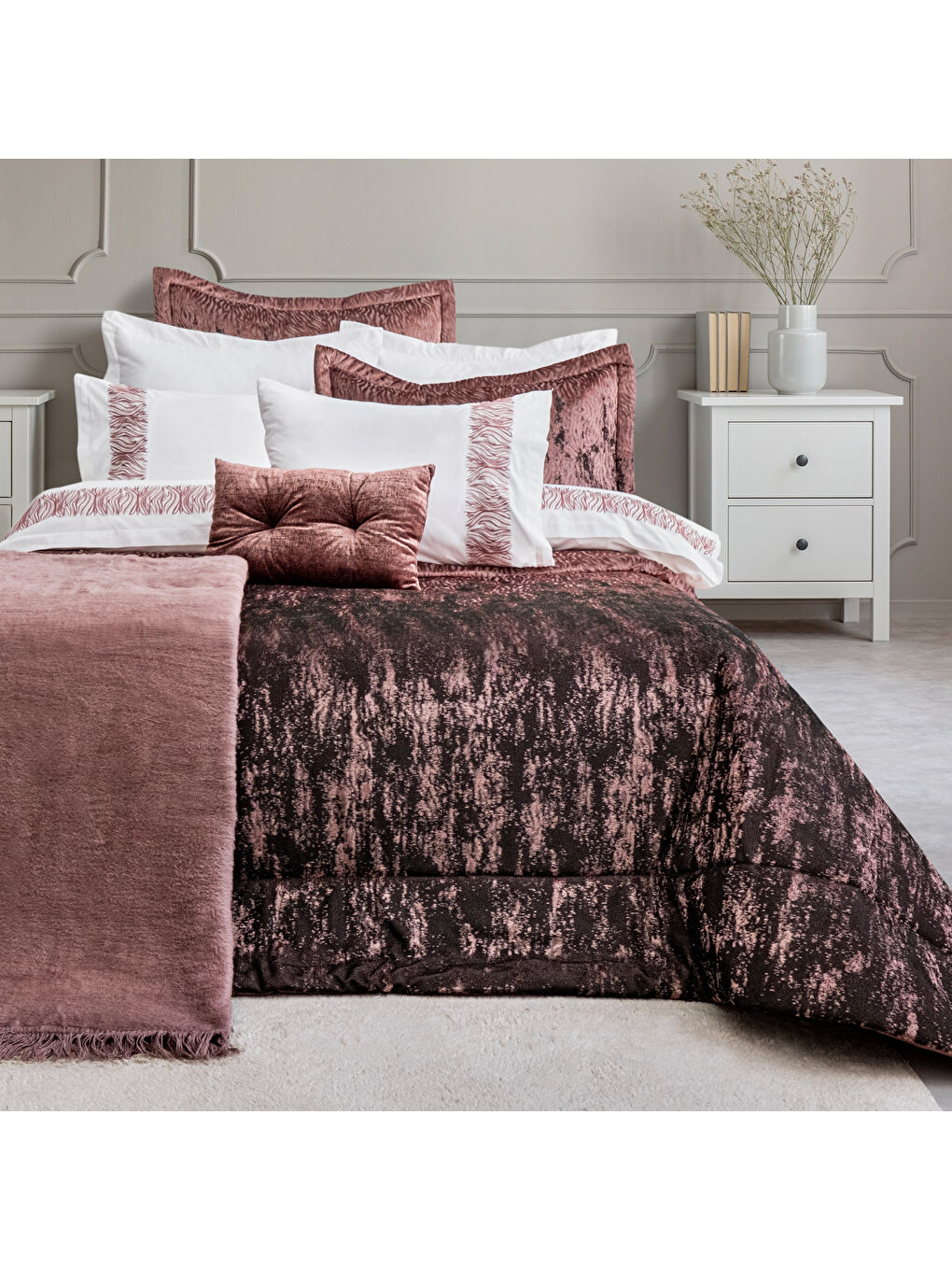 Home Aura Çeyiz Seti 11 Parça-Bordo-3