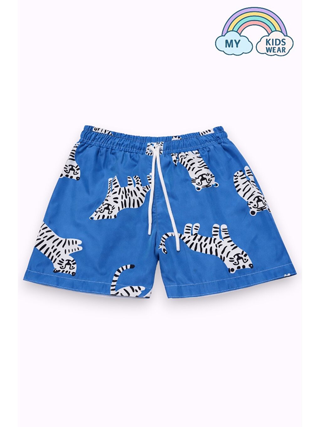 Lacivert Erkek Çocuk Degrade Desenli Deniz Şortu 2’li Set 3-16 Yaş 12423-2
