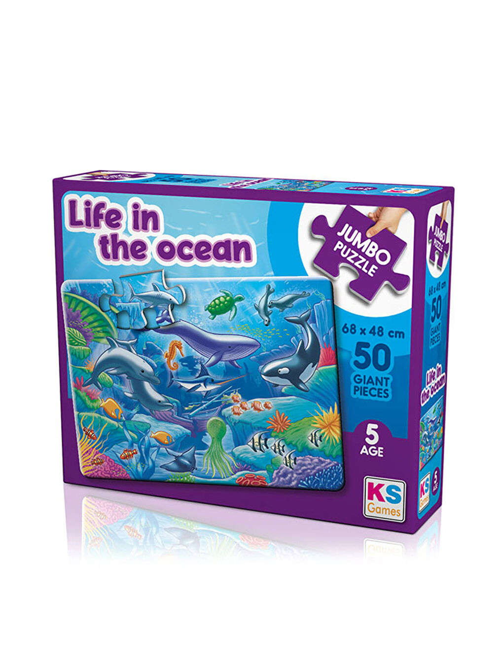 KS GAMES Renksiz Child Jumbo Puzzle Life In The Ocean JP31013