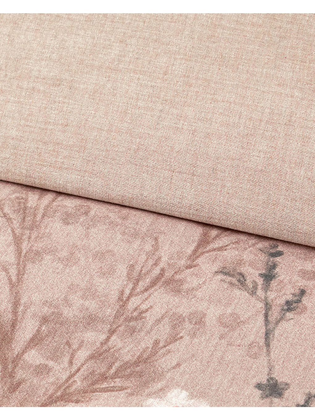 Pembe Sweet Spring Dijital Baskılı Çift Taraflı Çift Kişilik Nevresim Takımı Gül Kurusu-3