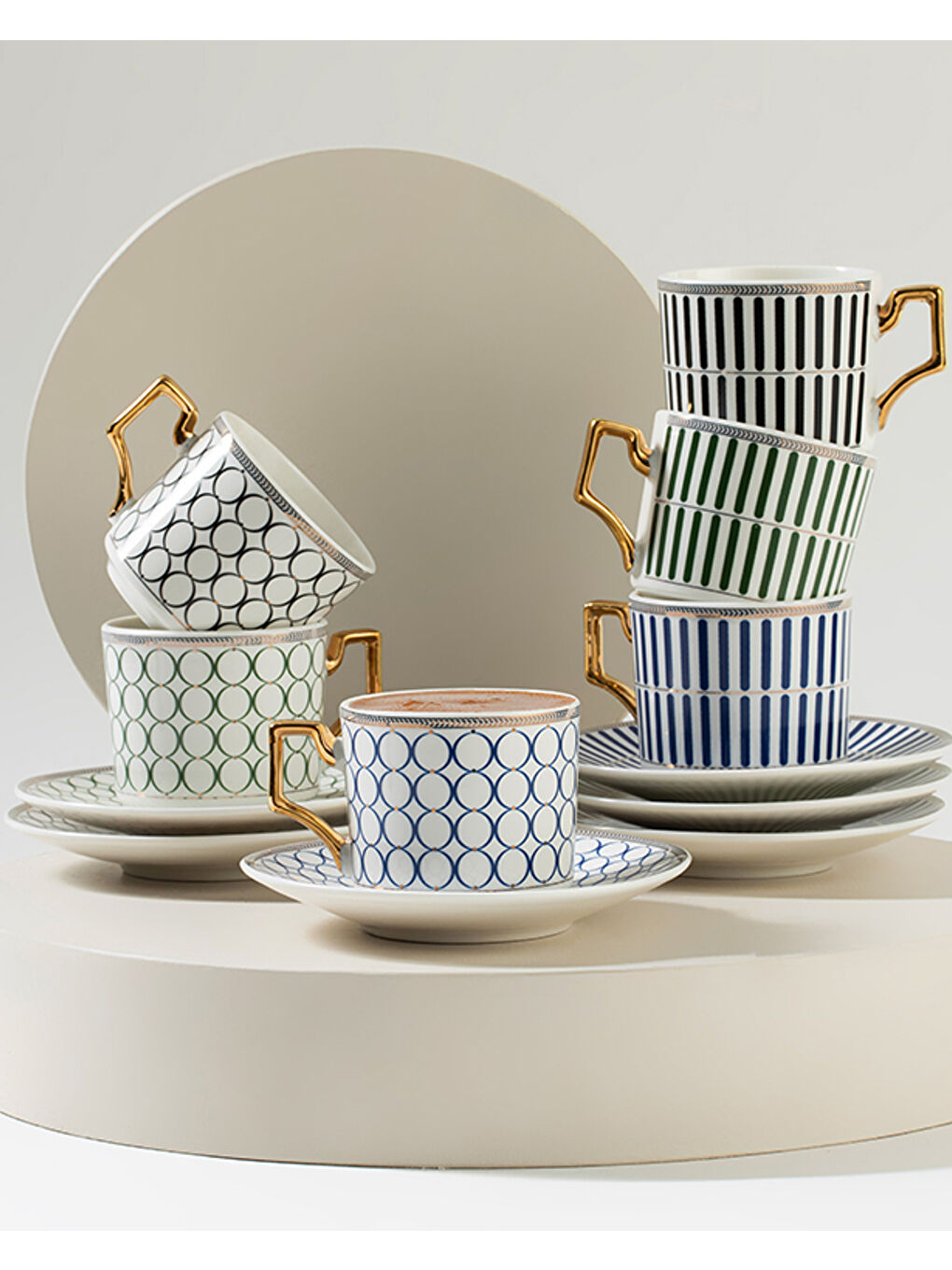 Rabecca New Bone China Kahve Fincan Takımı 4 Parça 2 Kişilik Siyah-2