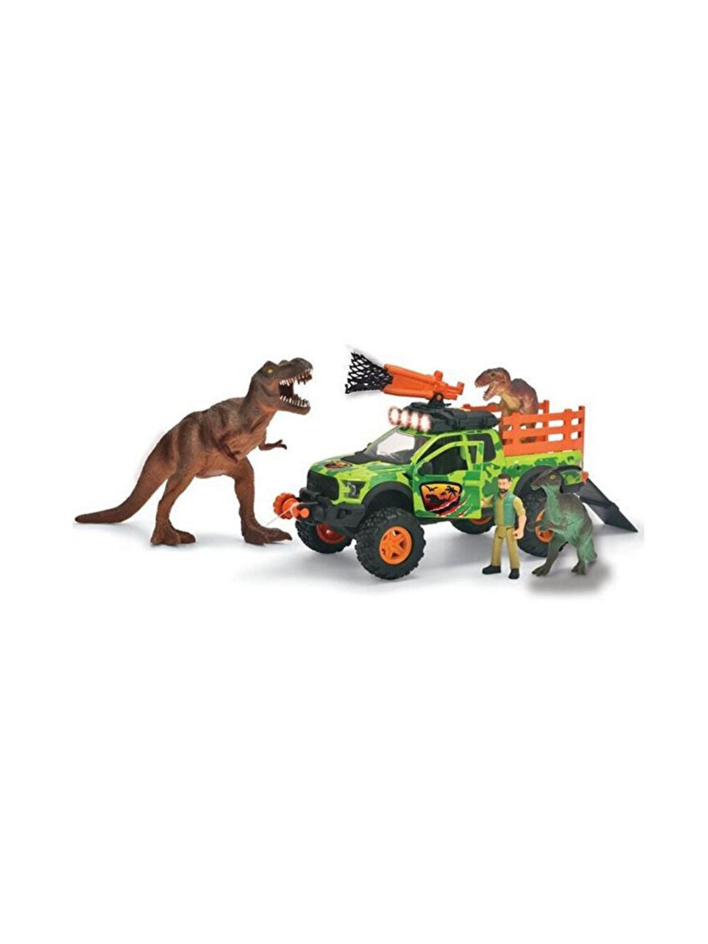 Dickie Beyaz-Renklibaskı Sesli Işıklı Dino Hunter 25 Cm