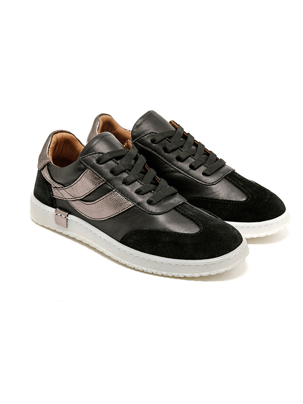 Kadın Sneaker ( Günlük) RC-25Y-055-M2004 Siyah Süet-Siyah Cilt-Siyah Rugan-2