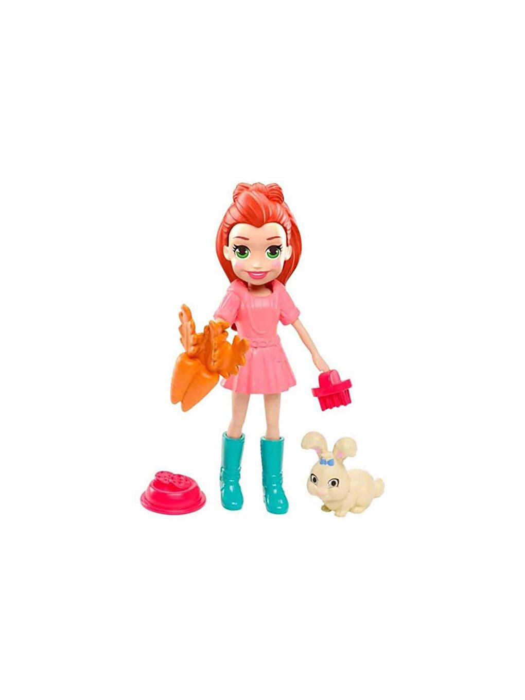 Polly Pocket Beyaz-Renklibaskı Hayvan Dostu Oyun Seti