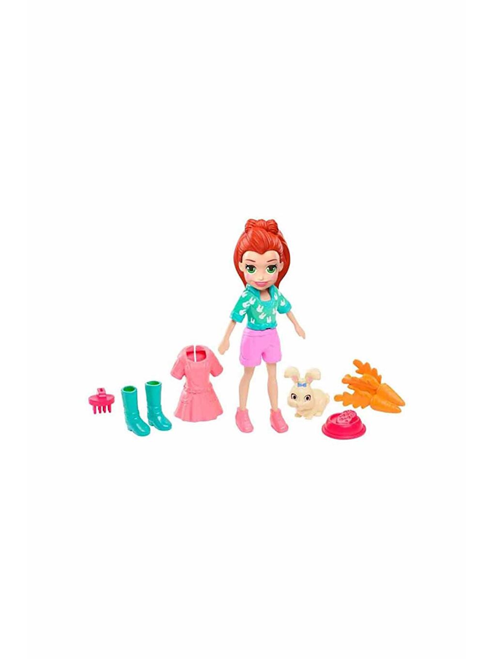 Polly Pocket Beyaz-Renklibaskı Hayvan Dostu Oyun Seti - 1