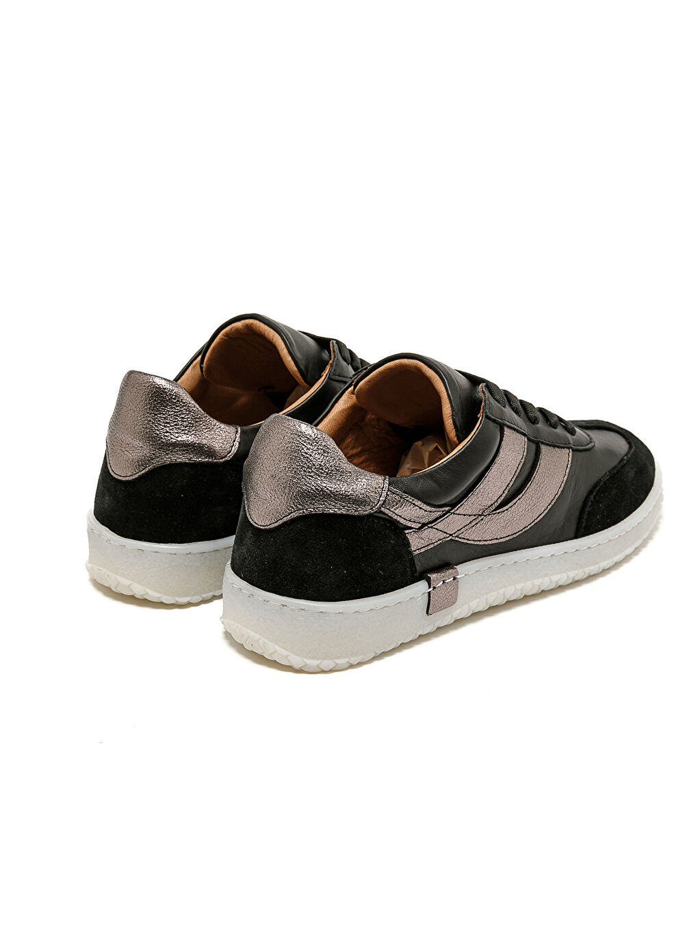 Kadın Sneaker ( Günlük) RC-25Y-055-M2004 Siyah Süet-Siyah Cilt-Siyah Rugan-4