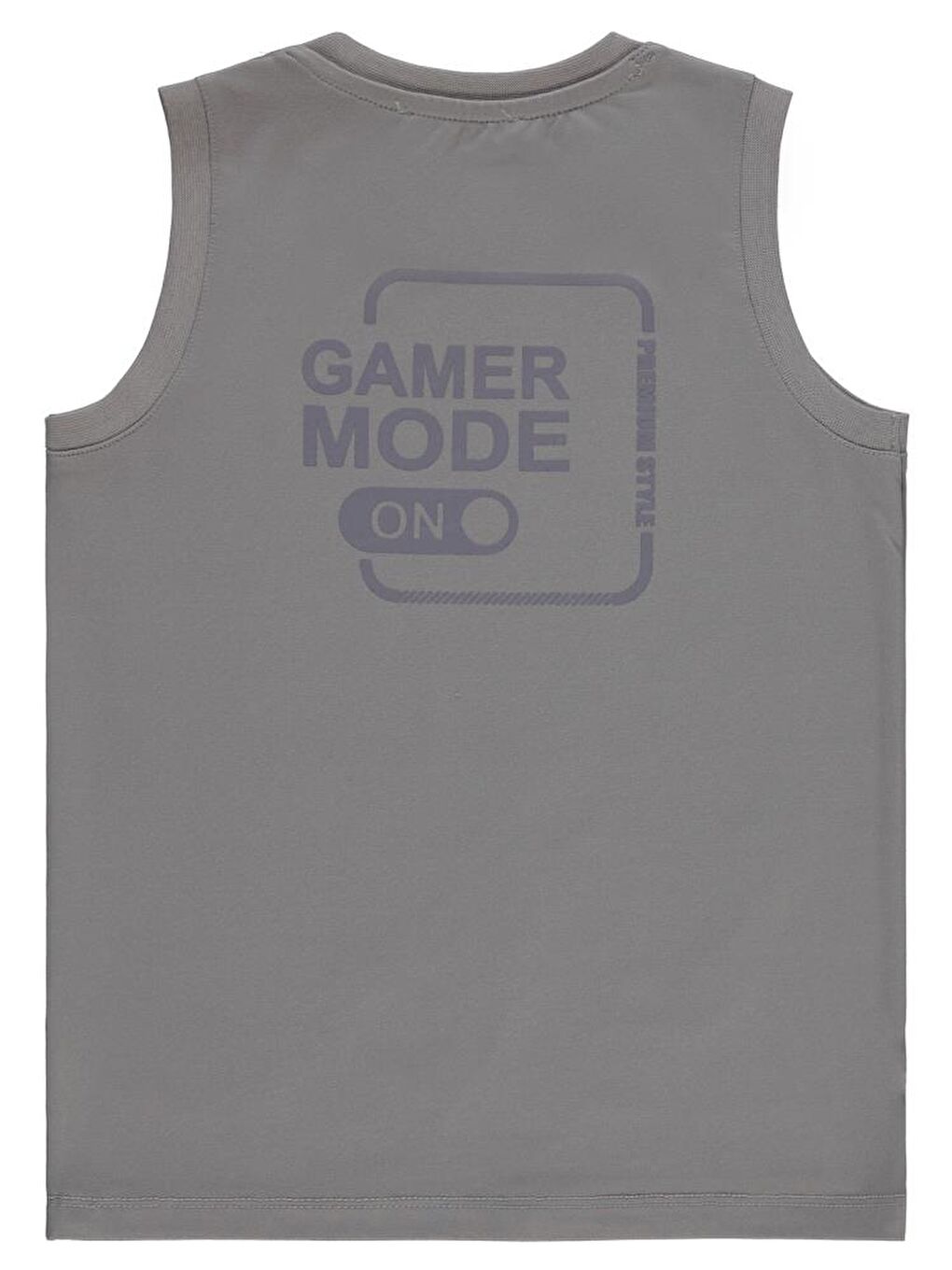 Boys Gamer Mode Reflektör Baskılı Sıfır Kol 6-9 Yaş Tişört - Gri 8-9 Yaş-1