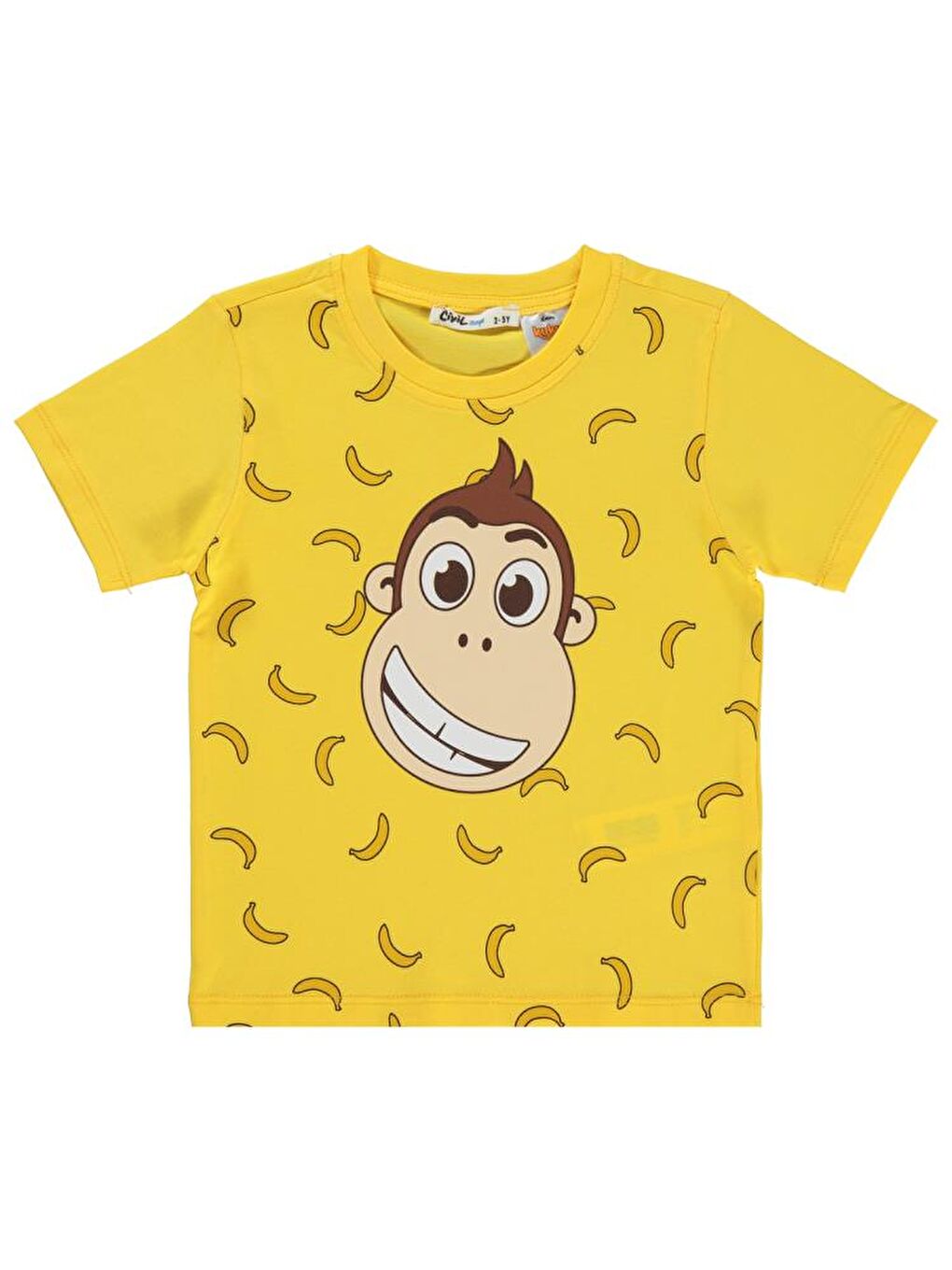 Boys Kukuli Baskılı 2-5 Yaş Tişört - Sarı5-6 Yaş