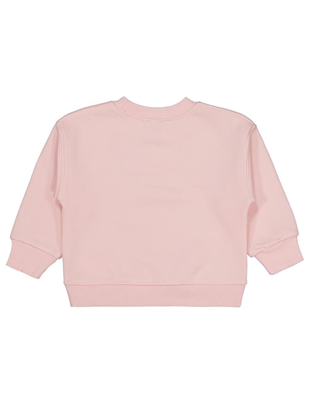 Girls Düz 2-5 Yaş Sweatshirt - Pembe 4-5 Yaş-1