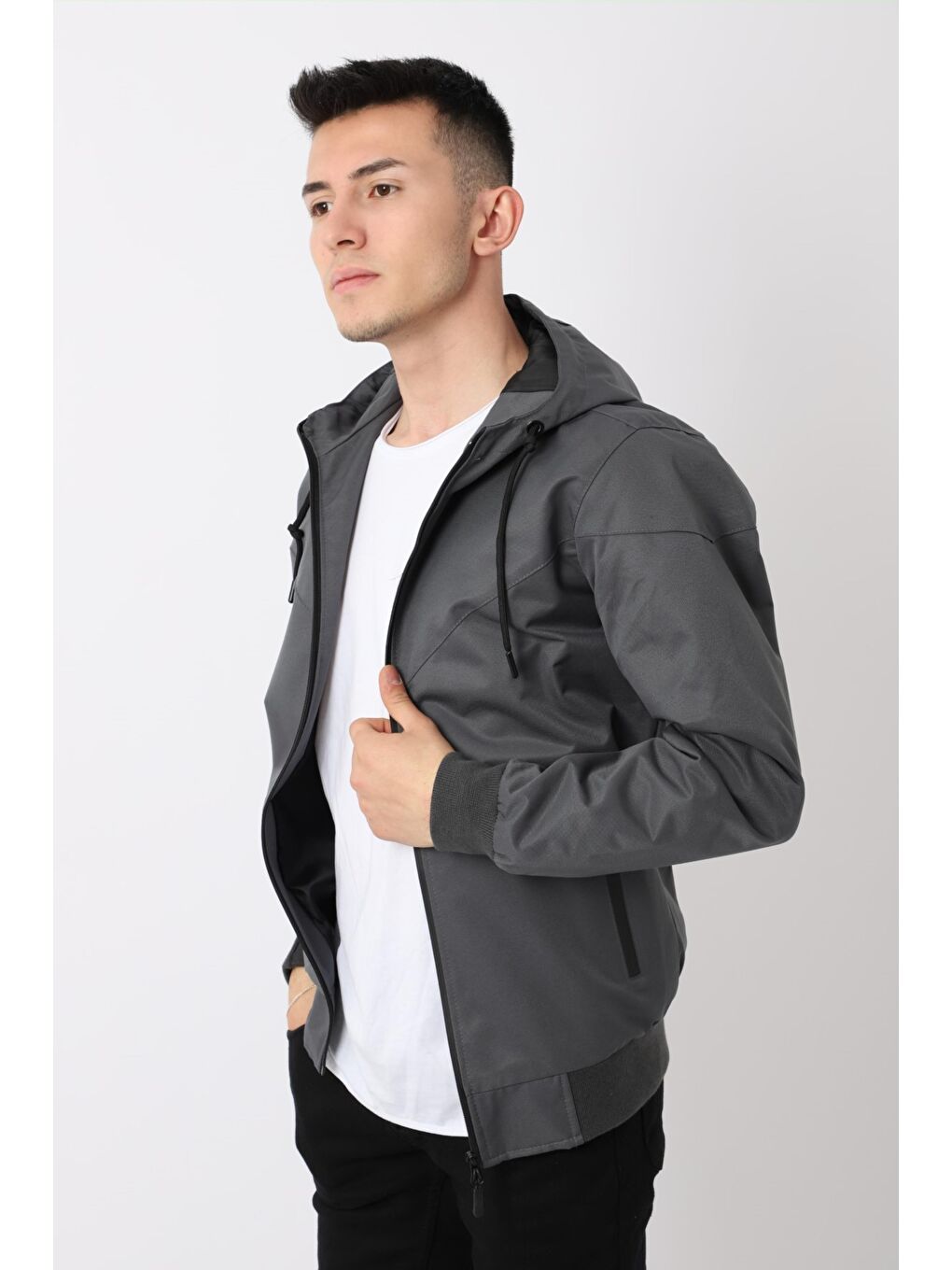 Gri Bel ve Kol Lastikli Mevsimlik Bl 1525