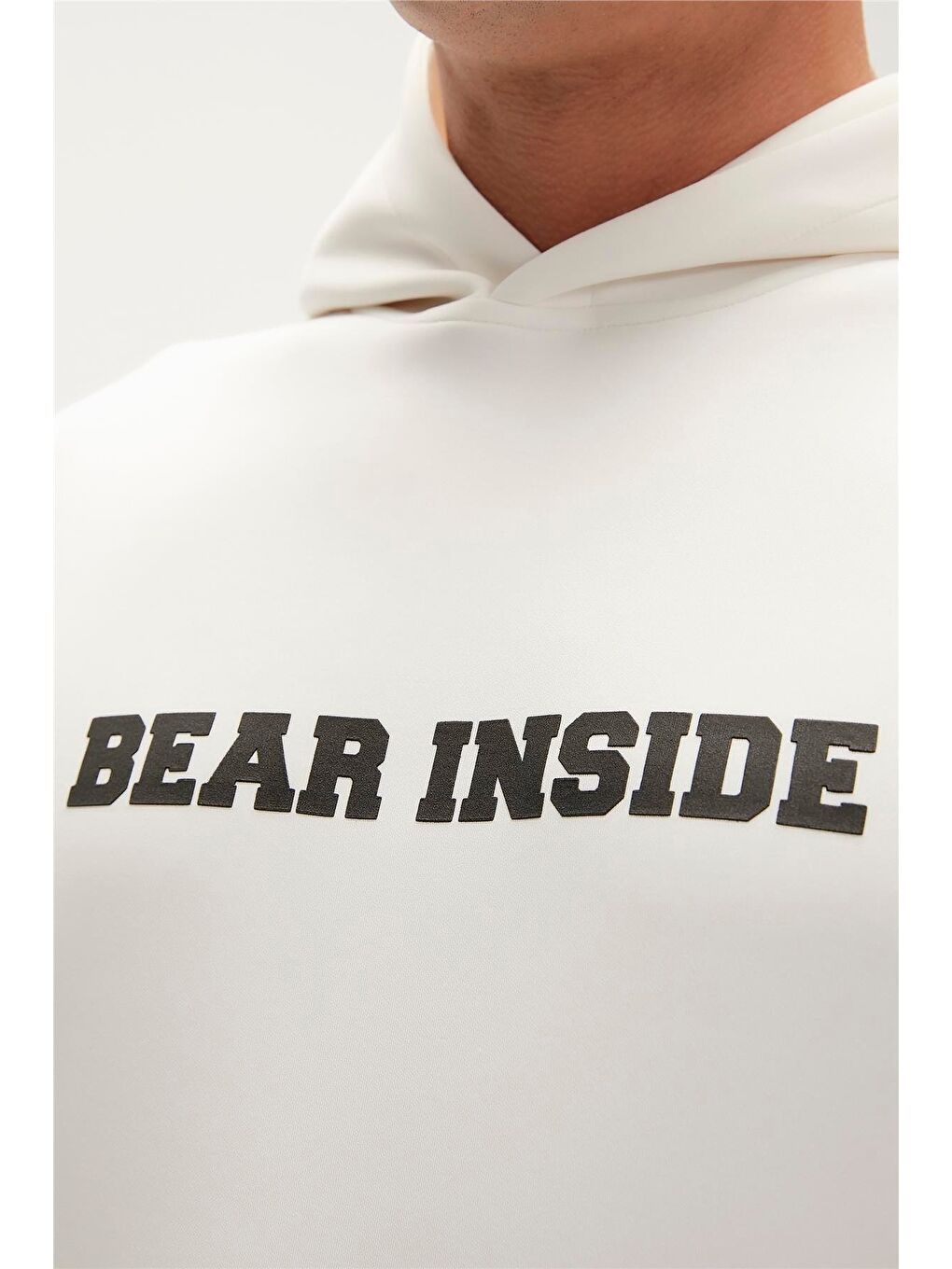 Bad Bear Beyaz Arthur Hoodie Marshmallow Beyaz  Kapüşonlu Erkek Sweatshirt - 3