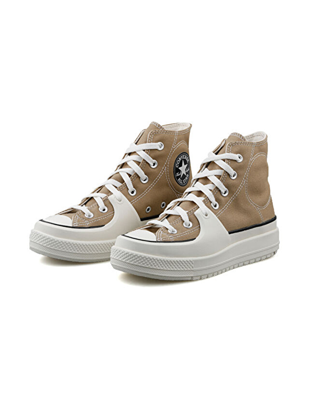Ekru Chuck Taylor All Star Construct Kadın Günlük Ayakkabı A03876c Krem-2