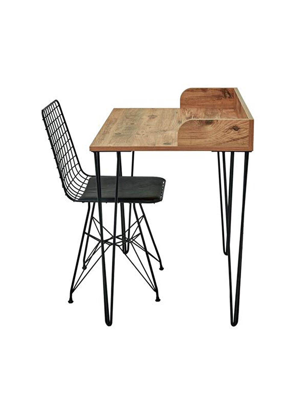 Kahverengi Modern Çalışma Masası - Atlantik Çam-7