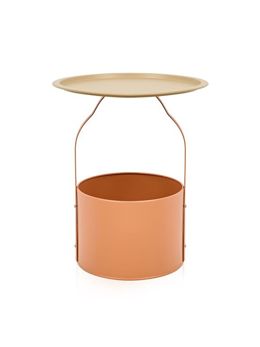 Ekru Sepetli Yan Sehpa - Krem / Terra-1