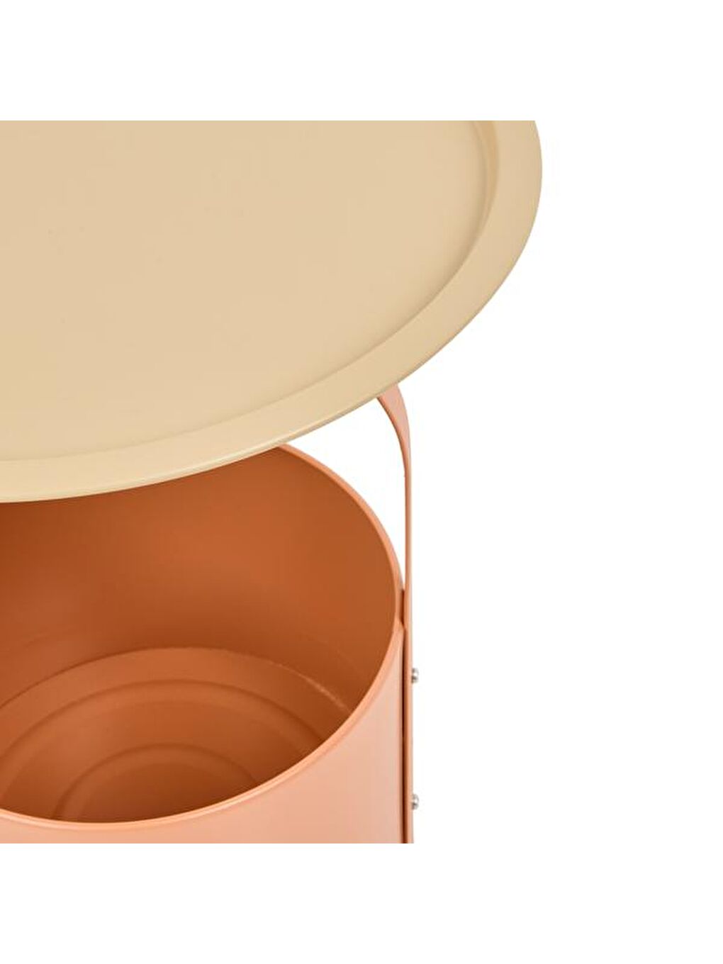 Ekru Sepetli Yan Sehpa - Krem / Terra-2