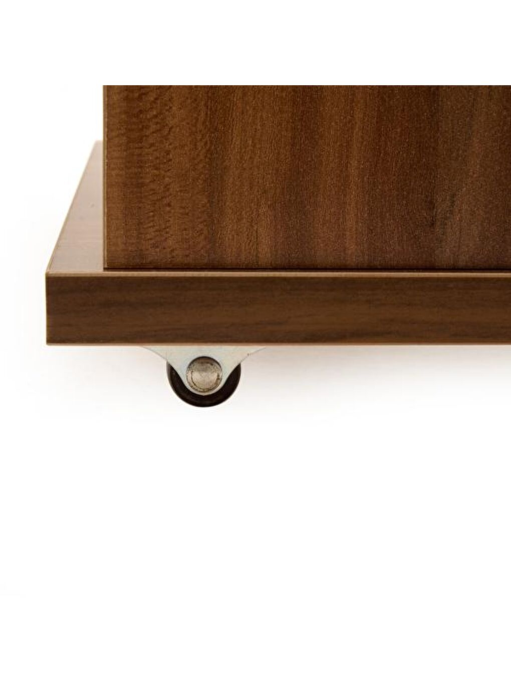 Kahverengi Sigma Tekerlekli C Sehpa - Ceviz - 60 cm-3