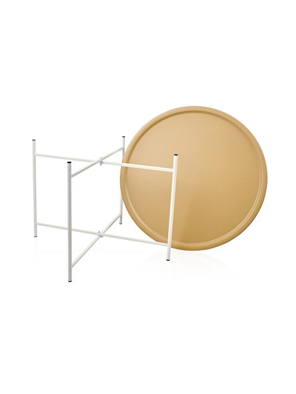 Modern Katlanır Orta Sehpa - Krem / Beyaz-1