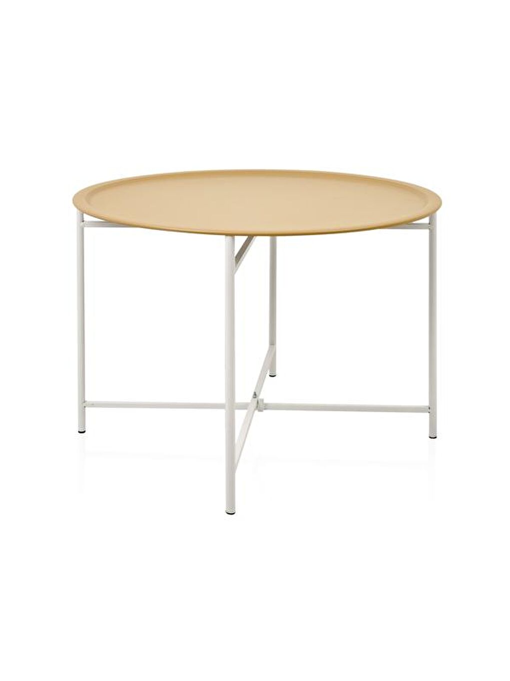 Modern Katlanır Orta Sehpa - Krem / Beyaz-2