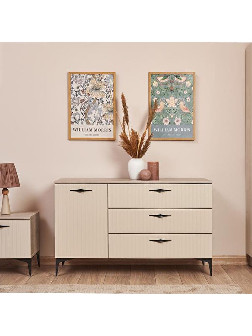 Karışık Venka Konsol - Vizon / Rustik Meşe