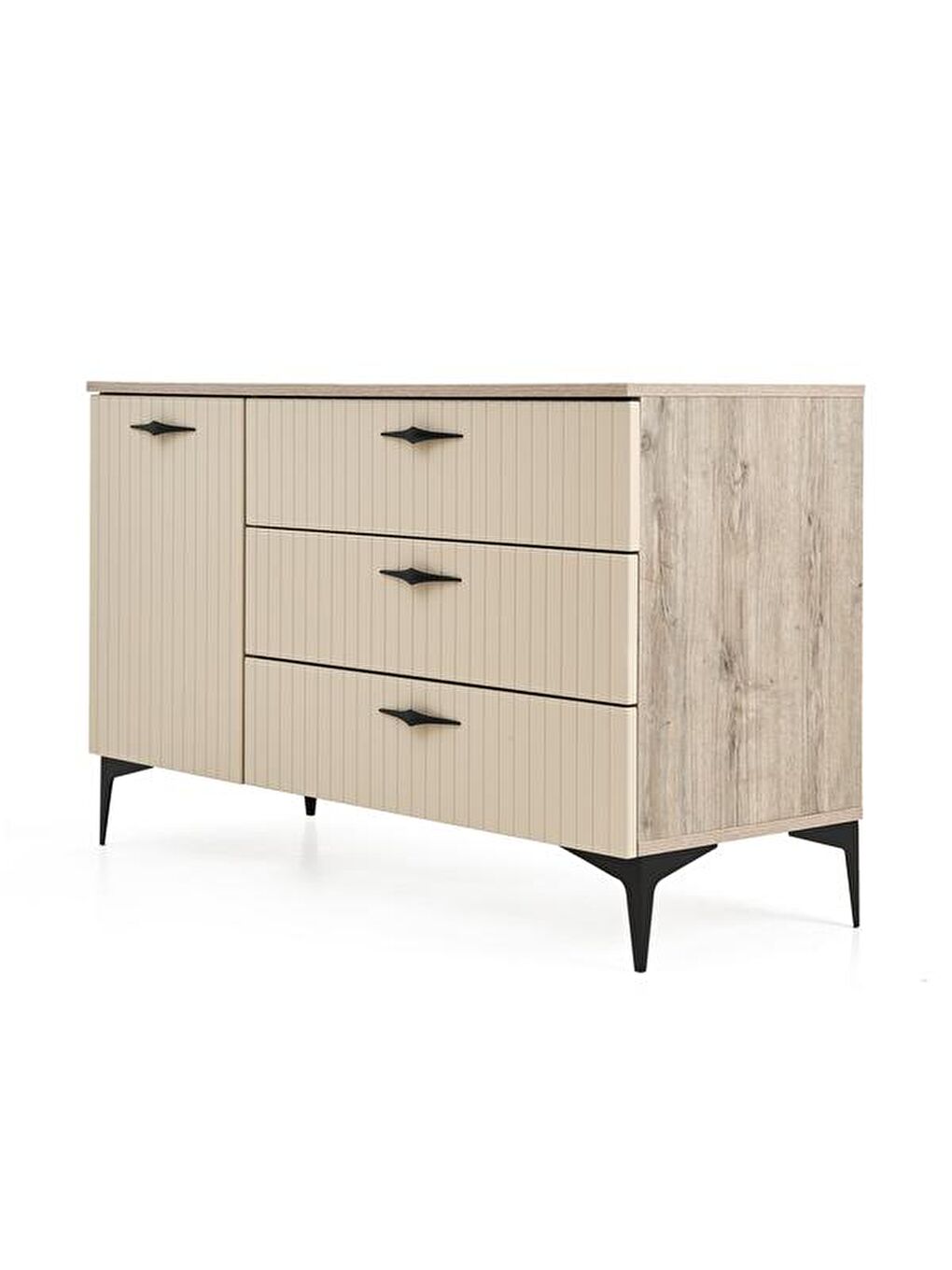 Karışık Venka Konsol - Vizon / Rustik Meşe-3