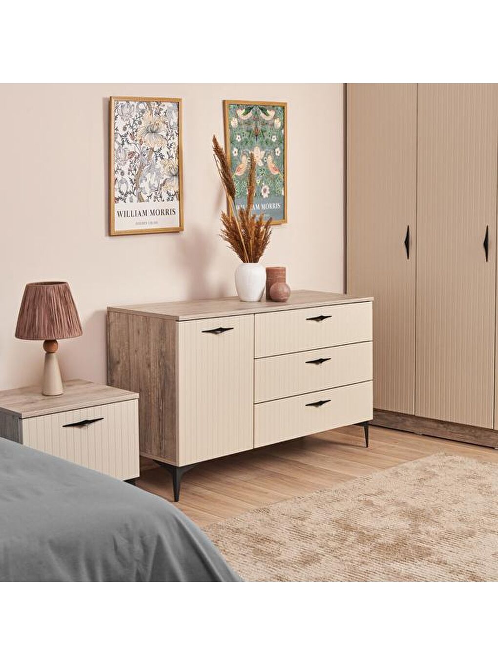 Karışık Venka Konsol - Vizon / Rustik Meşe-8