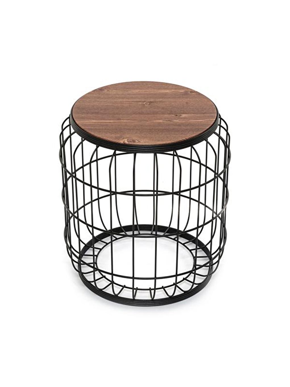 Camellia Yan Sehpa - Siyah / Ceviz-1