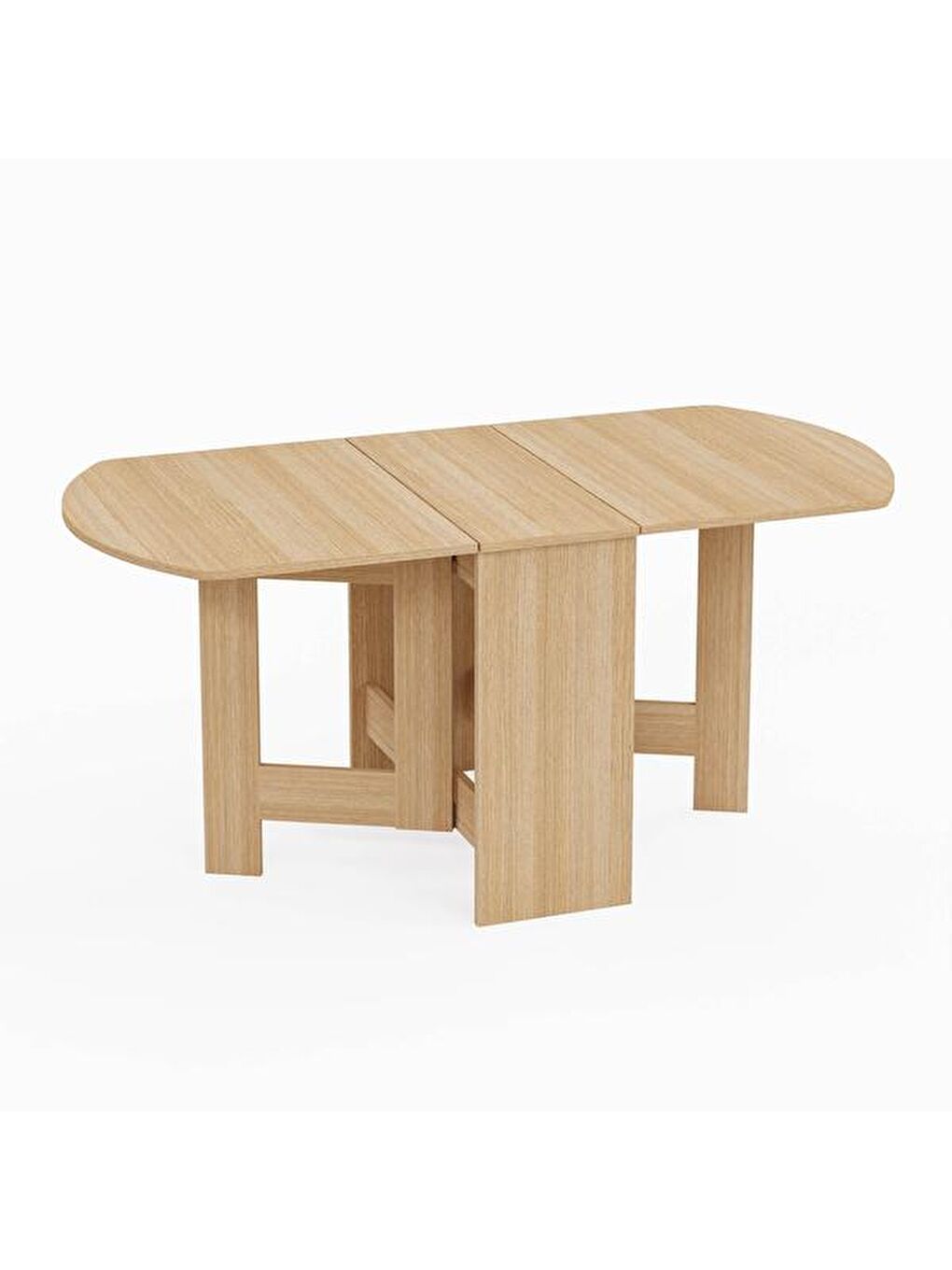 Kahverengi Nordic Katlanır Masa - Açık Meşe-3