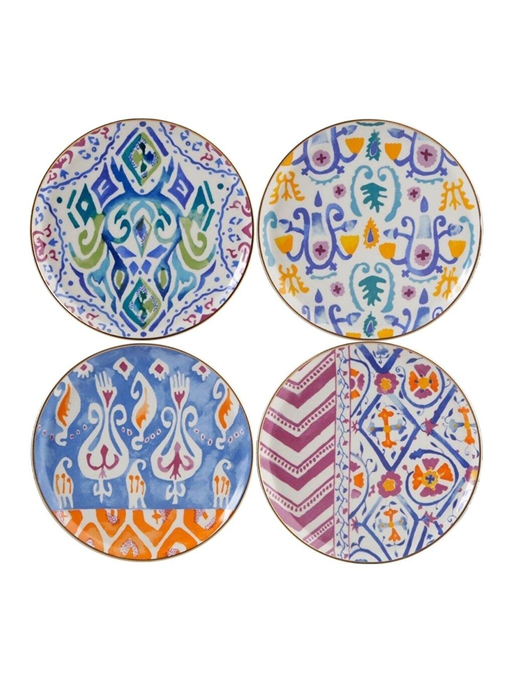 Beyaz Posh 20cm Pasta Sunum Seti 4'lü