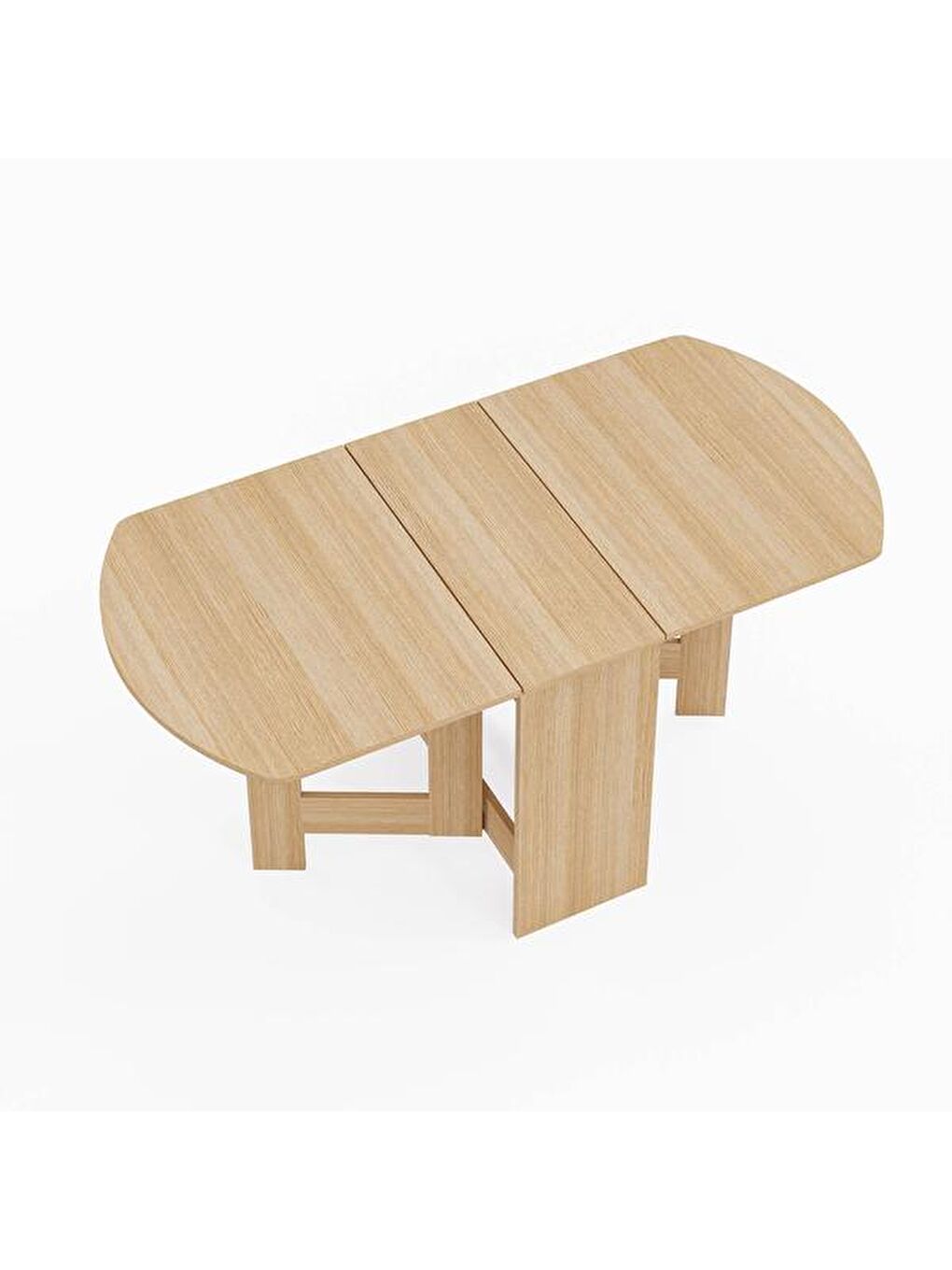 Kahverengi Nordic Katlanır Masa - Açık Meşe-7