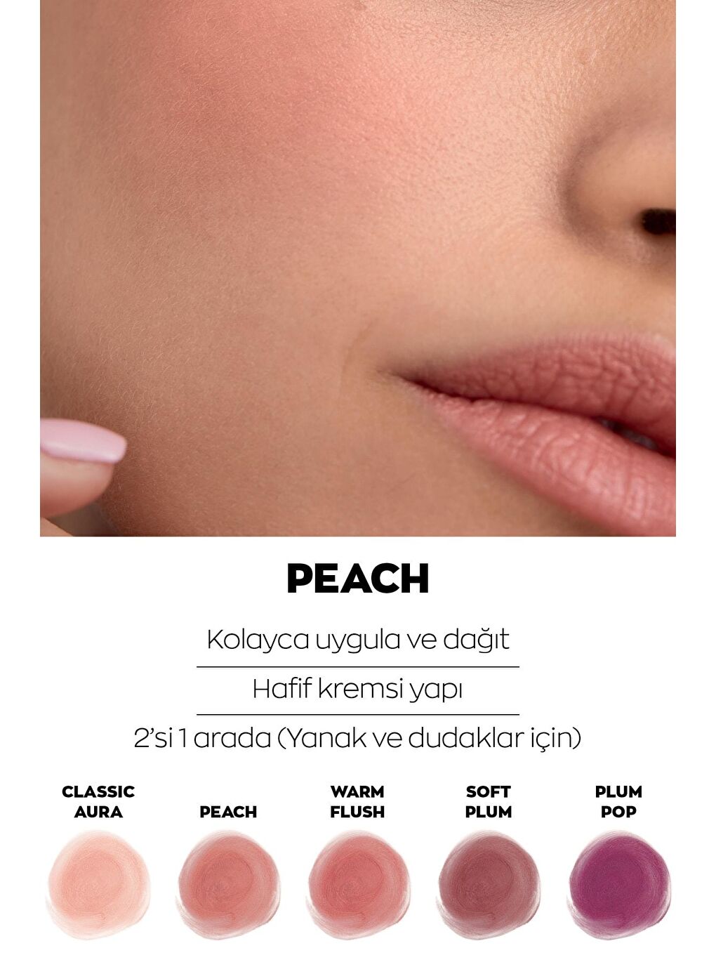 AVON Renksiz Cream Blush Krem Allık 2.4 gr. Peach - 1