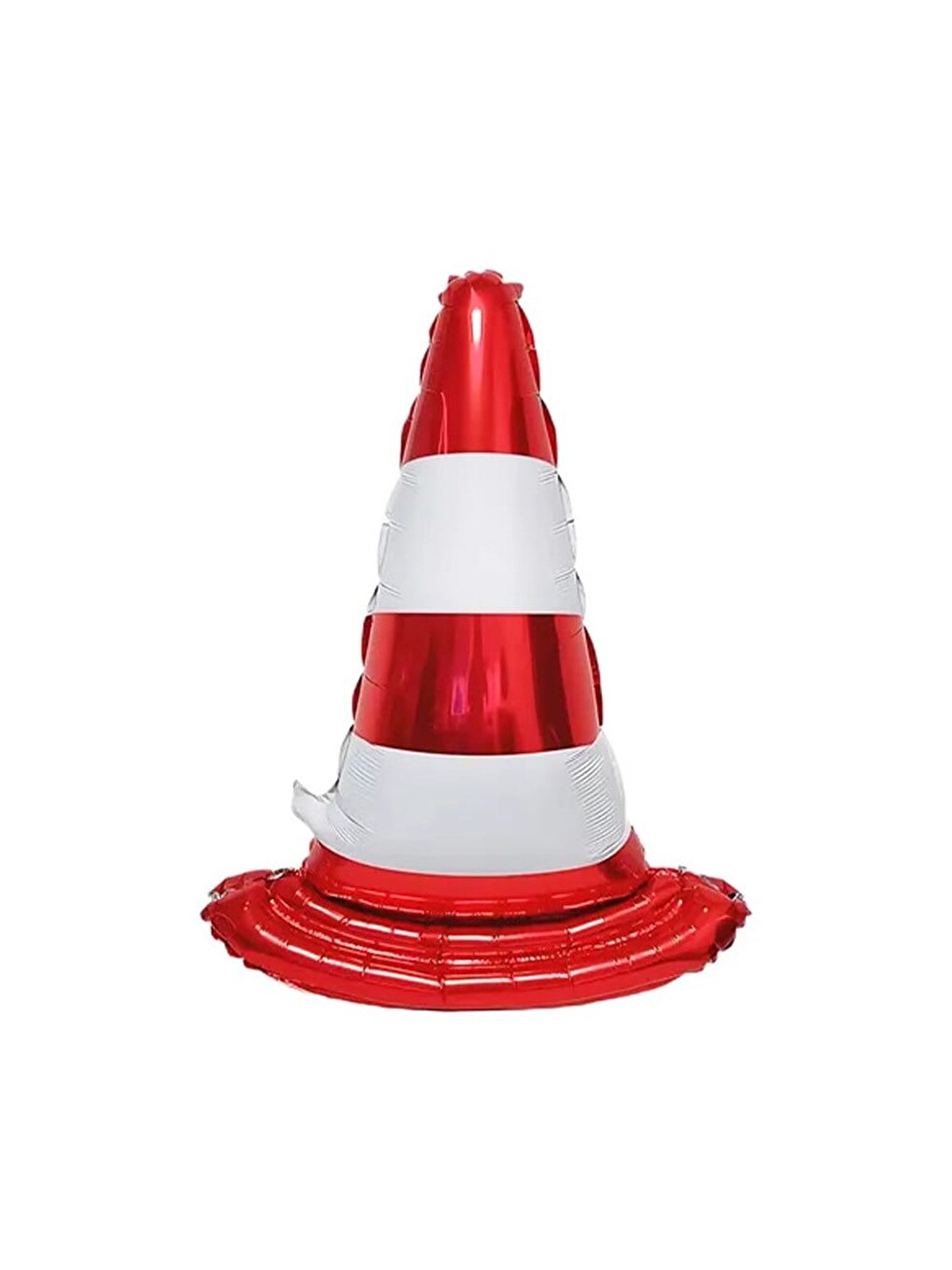 Kırmızı Trafik Konisi Şekilli Folyo Balon – Yarış Temalı Parti Süsü 86 cm-1